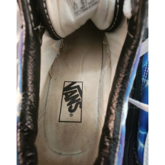 Vans Old Skool Black Blue Lightning Low Top Sneakers Men's 7 / Women's 8.5 - Picture 13 of 13